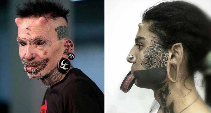 floor passage Discrimination 10 oameni cu tatuaje pe faţă şi modificări faciale extrem de bizare