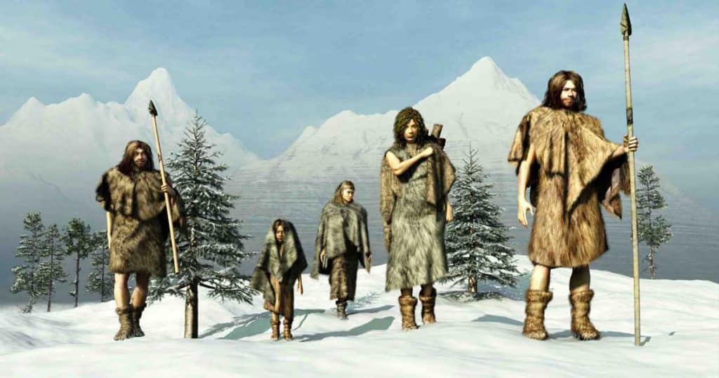 oamenii de Neanderthal în Epoca de Gheaţă