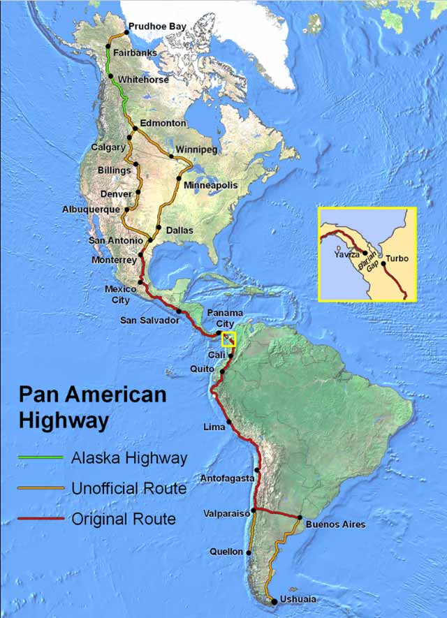 cea mai lungă şosea din lume panamericana